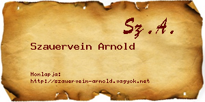 Szauervein Arnold névjegykártya